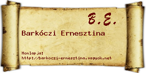 Barkóczi Ernesztina névjegykártya